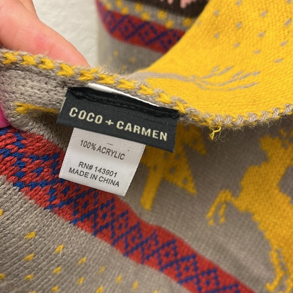 Coco + Carmen Fair Isle Knit Scarf - Picture 3 of 3